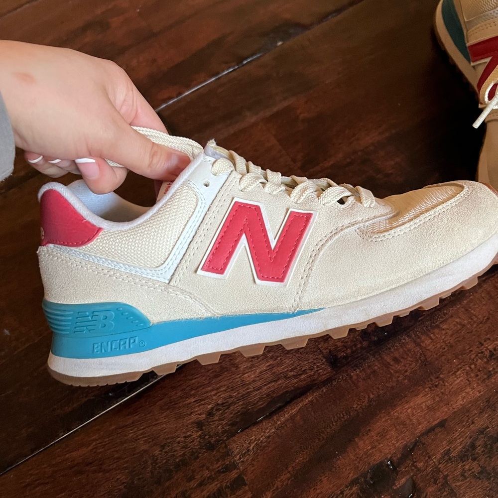 Red & Blue New Balance Sneakers